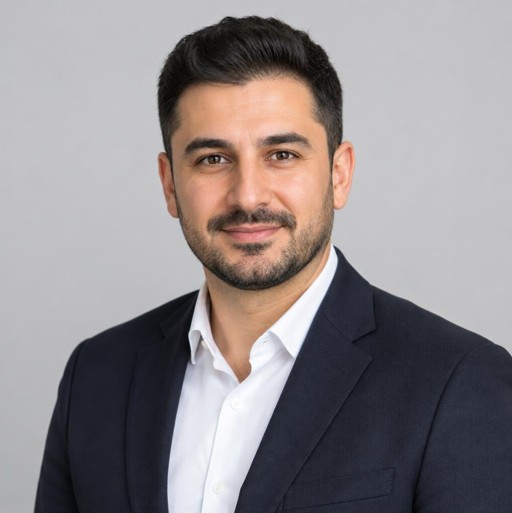 Portrait of a German man of Turkish descent sociologist