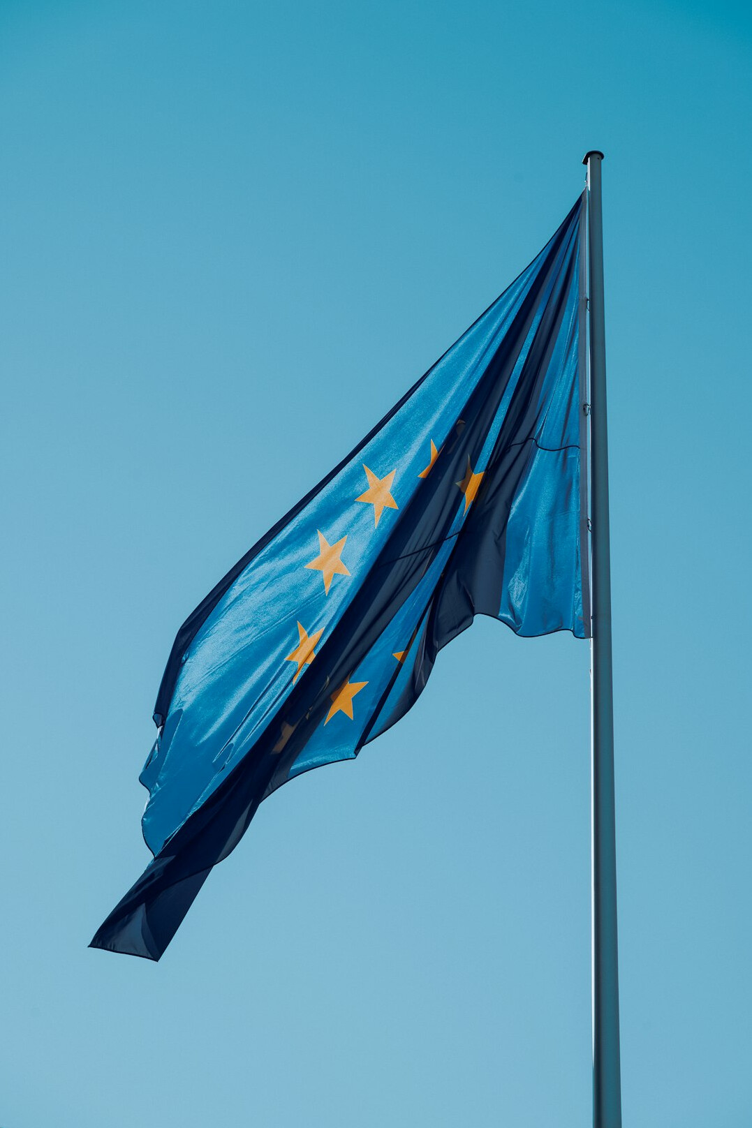 european union flag waving