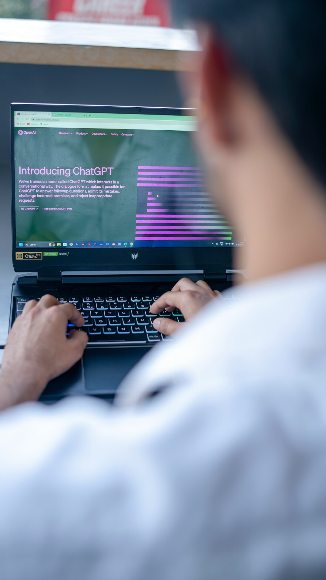 researcher analyzing social media data
